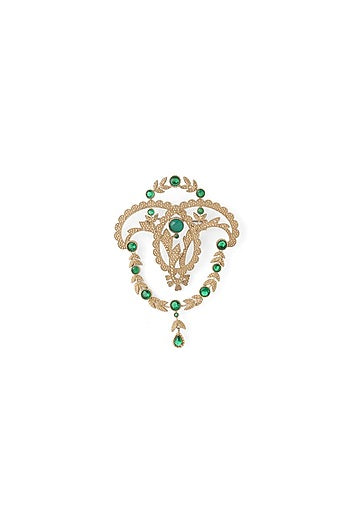 Gold Brass Brooch