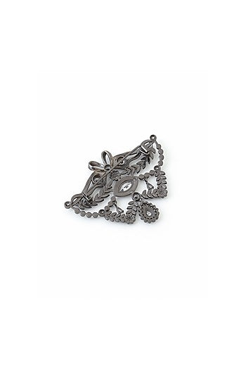 Grey Brass Brooch
