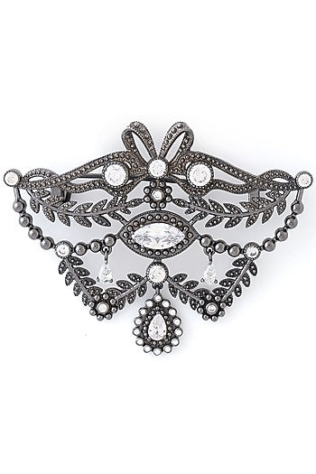 Grey Brass Brooch