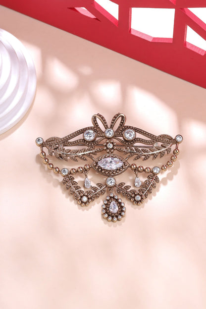 Gold Brass Brooch