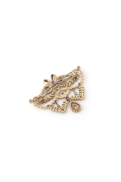 Gold Brass Brooch