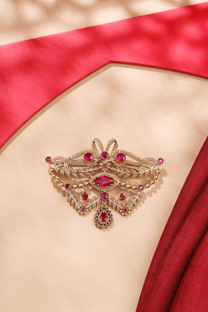 Gold Brass Brooch