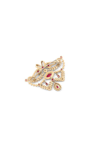 Gold Brass Brooch
