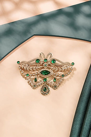 Gold Brass Brooch