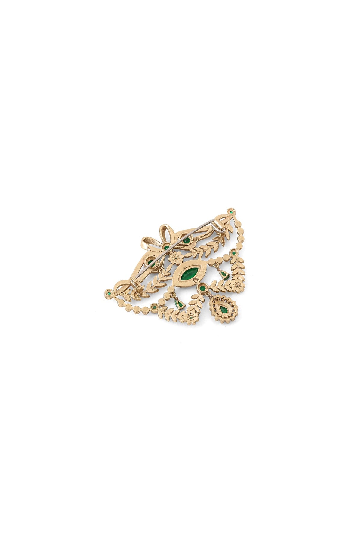 Gold Brass Brooch