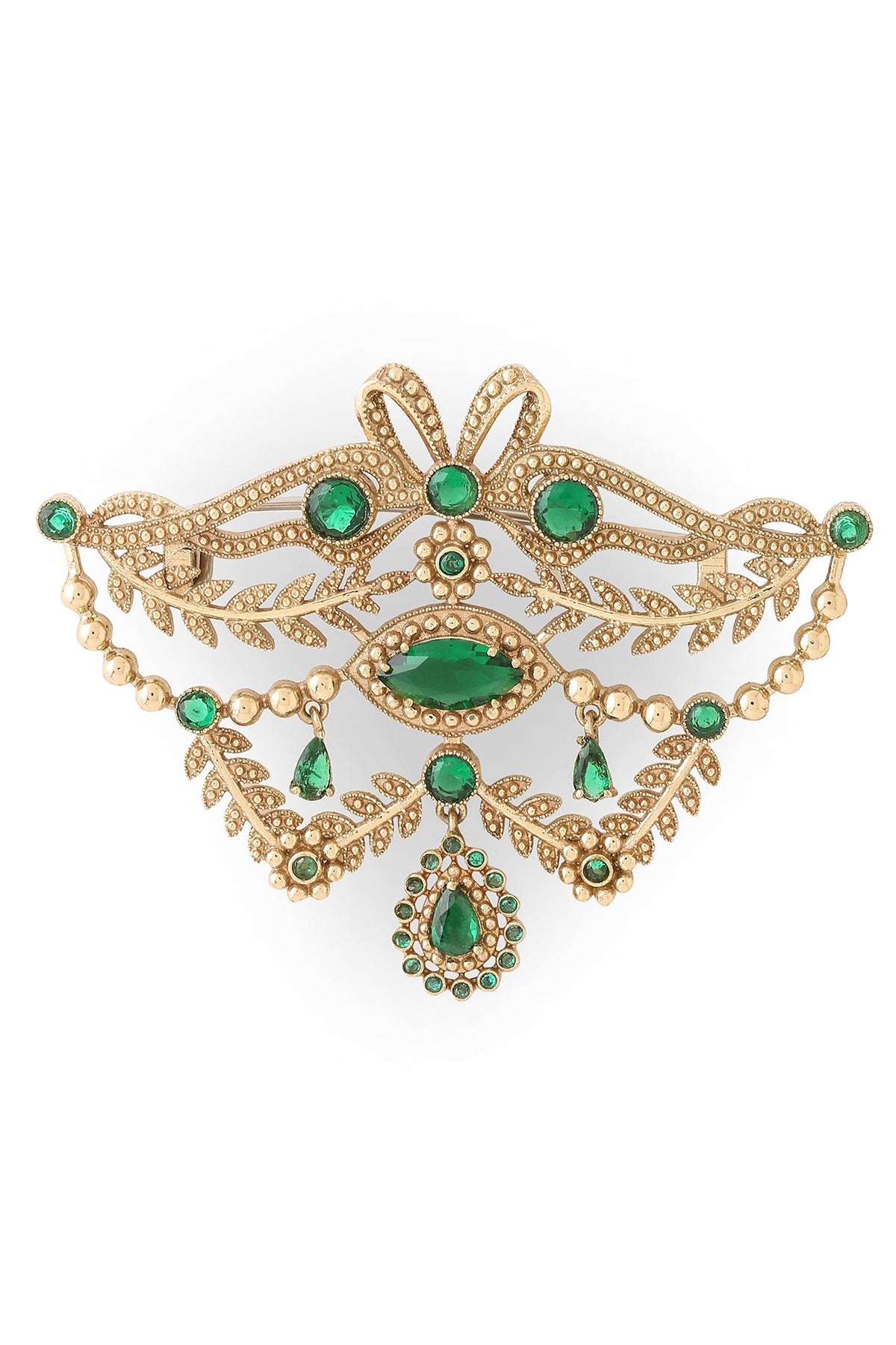 Gold Brass Brooch