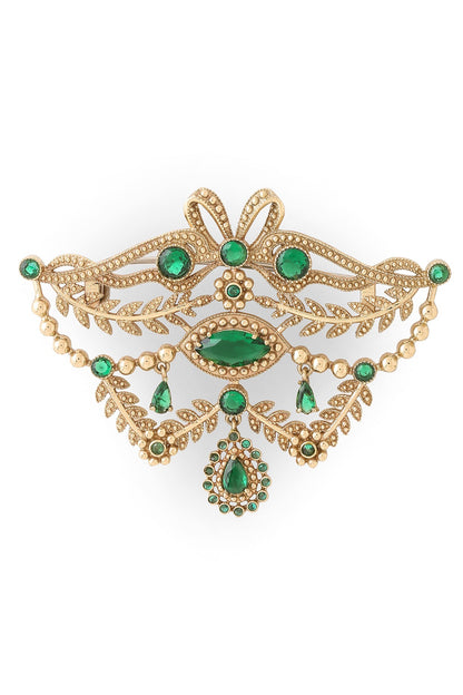 Gold Brass Brooch