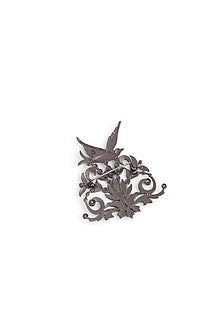 Grey Brass Brooch