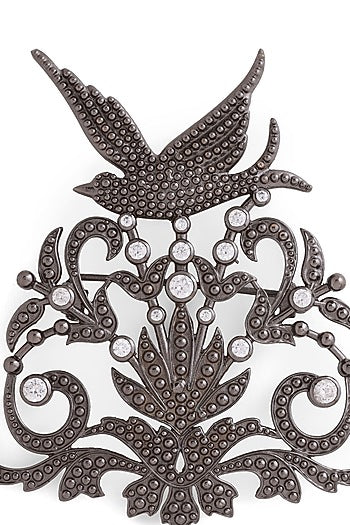 Grey Brass Brooch