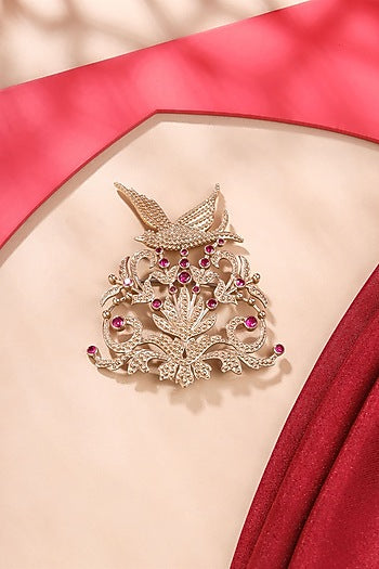 Gold Brass Brooch