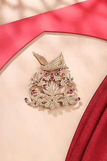 Gold Brass Brooch