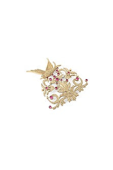 Gold Brass Brooch