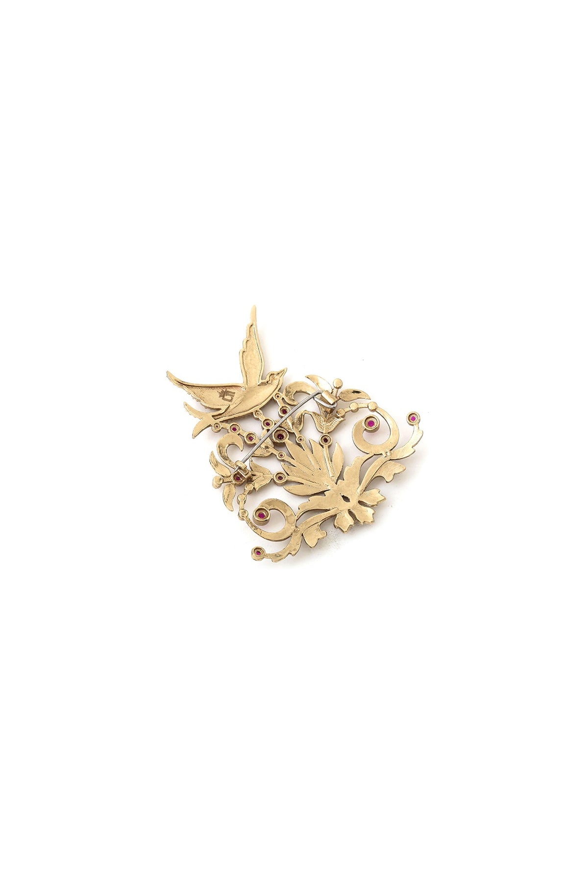 Gold Brass Brooch