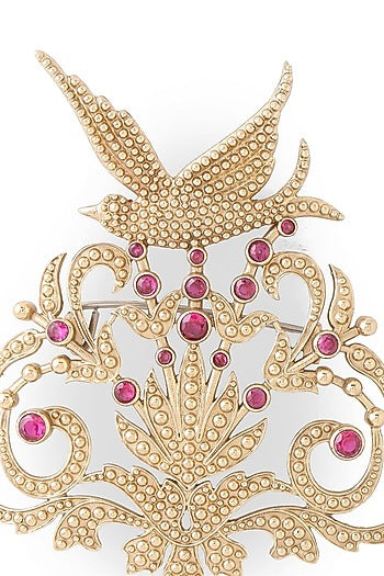 Gold Brass Brooch