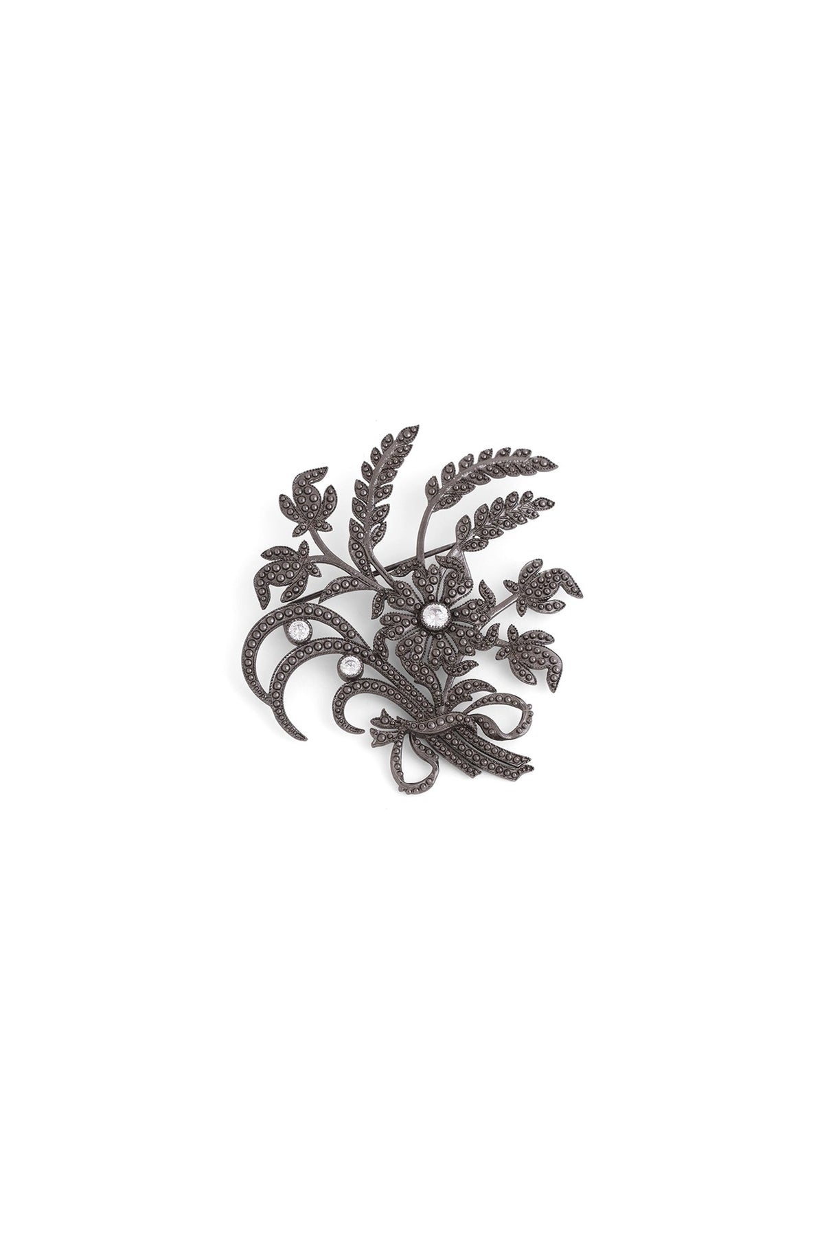 Grey Brass Brooch