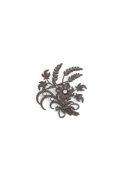 Grey Brass Brooch