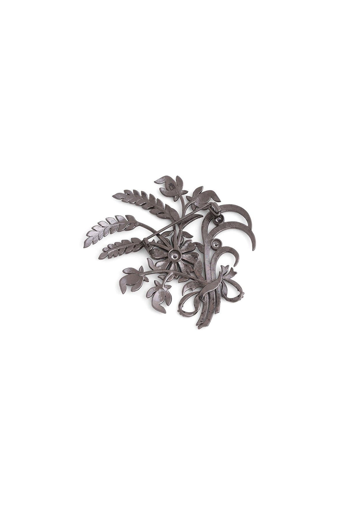 Grey Brass Brooch