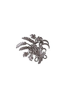 Grey Brass Brooch