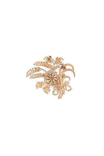 Gold Brass Brooch