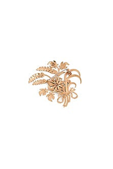 Gold Brass Brooch