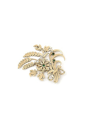 Gold Brass Brooch