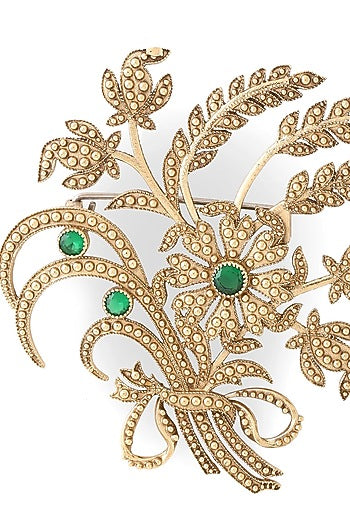 Gold Brass Brooch