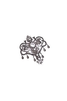 Grey Brass Brooch