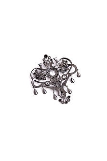 Grey Brass Brooch