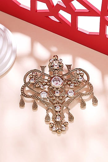 Gold Brass Brooch