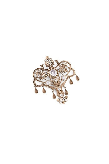 Gold Brass Brooch