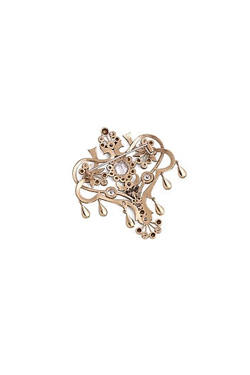Gold Brass Brooch