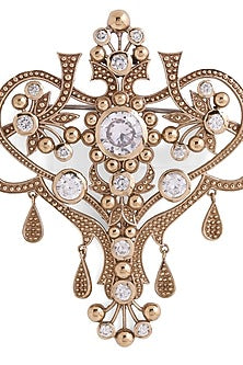 Gold Brass Brooch