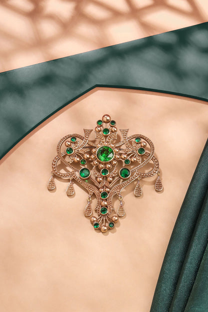 Gold Brass Brooch