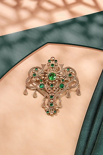 Gold Brass Brooch