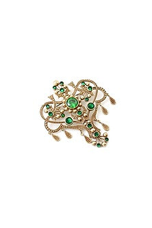 Gold Brass Brooch