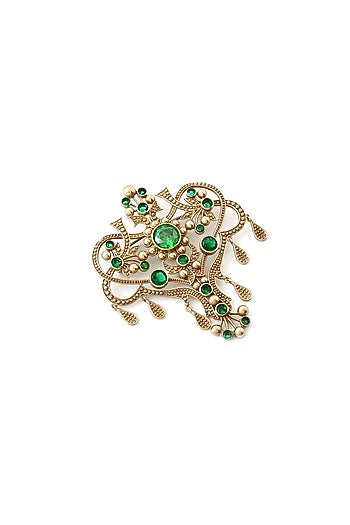 Gold Brass Brooch