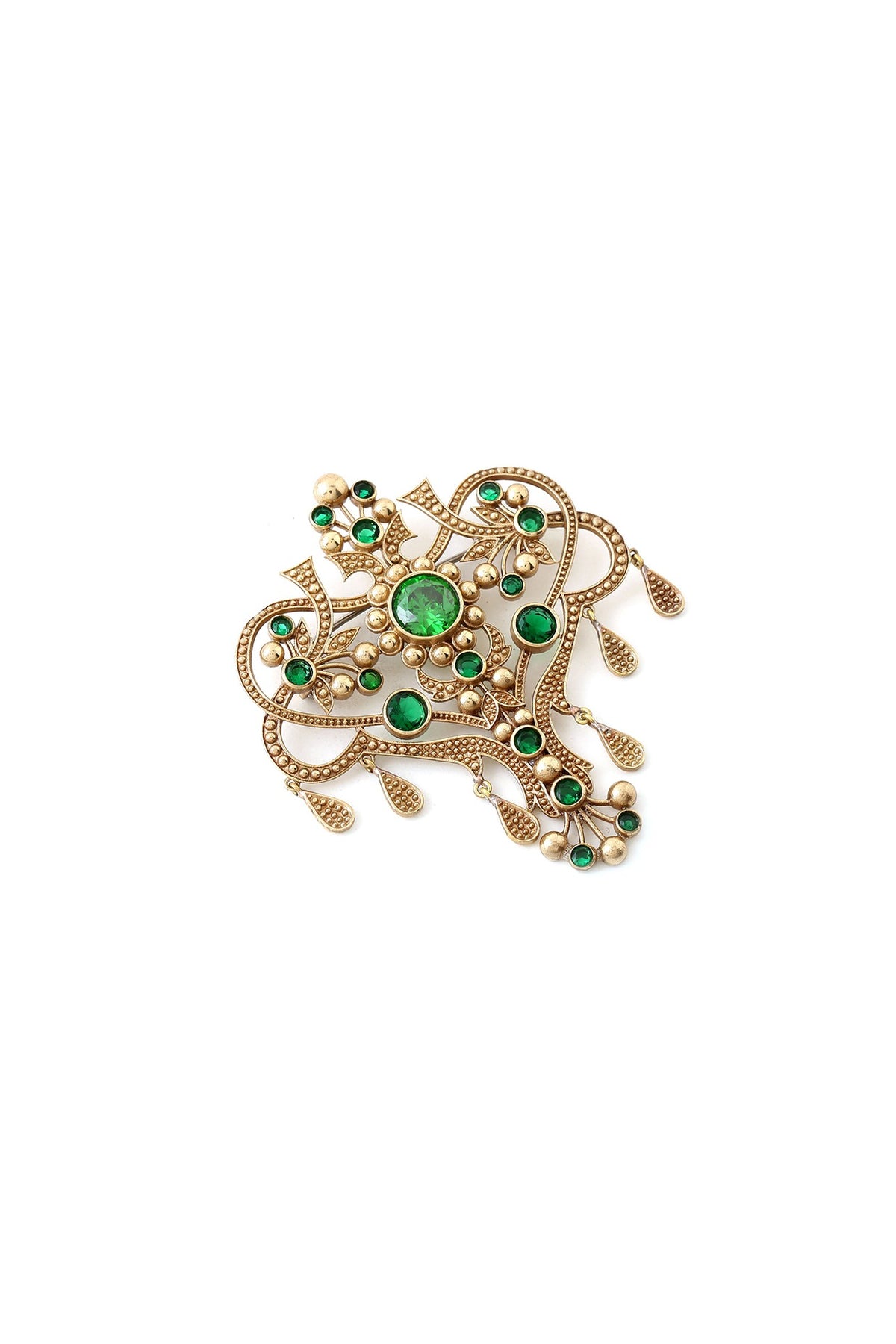 Gold Brass Brooch