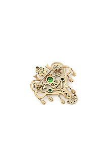 Gold Brass Brooch