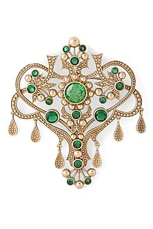 Gold Brass Brooch