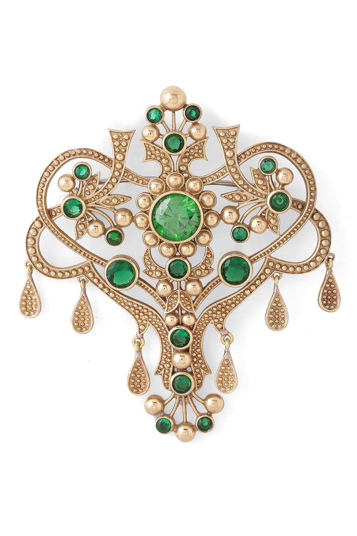 Gold Brass Brooch