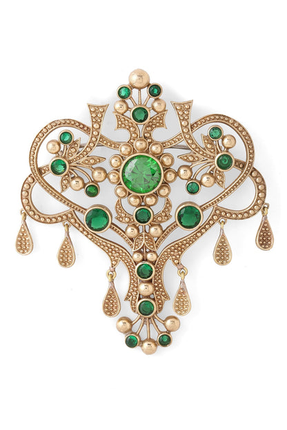 Gold Brass Brooch