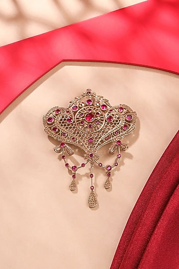 Gold Brass Brooch