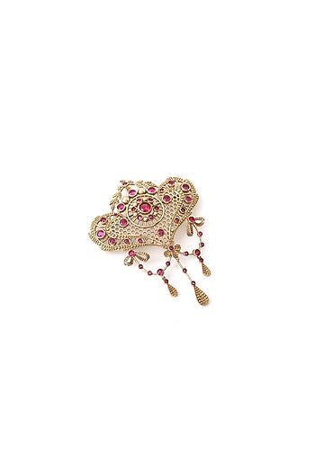 Gold Brass Brooch