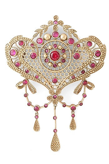 Gold Brass Brooch