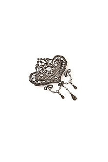 Grey Brass Brooch