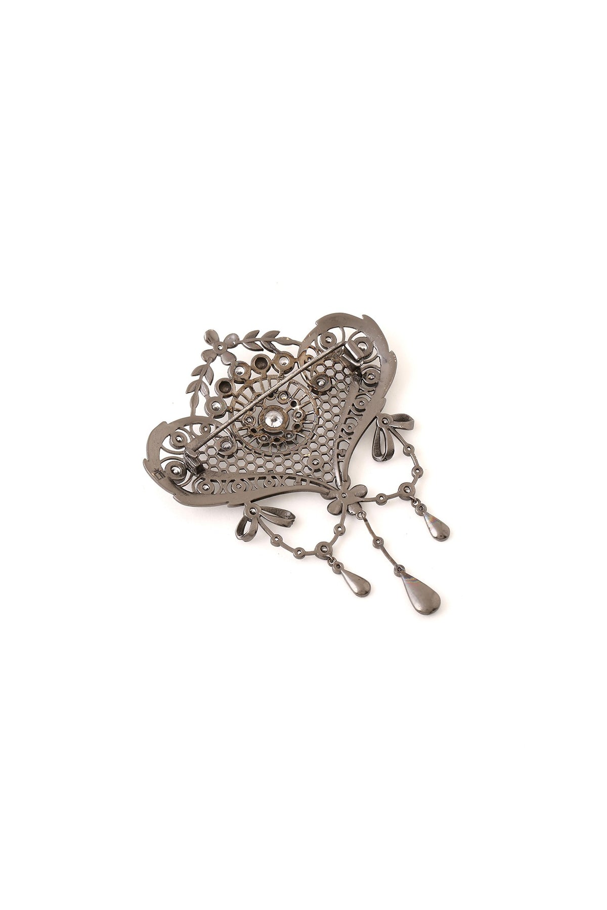 Grey Brass Brooch