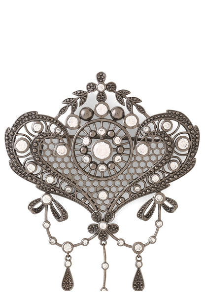 Grey Brass Brooch