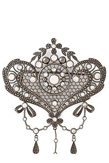 Grey Brass Brooch
