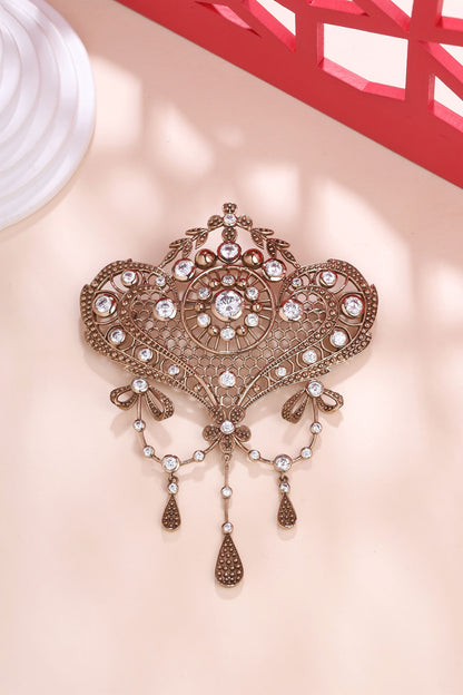 Gold Brass Brooch
