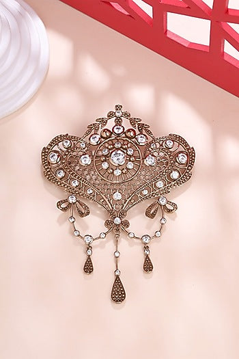 Gold Brass Brooch